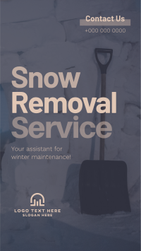 Snow Removal Assistant Instagram Story Design