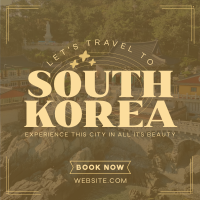 Travel to Korea Instagram Post Design