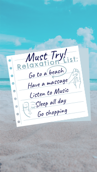 Beach Relaxation List Instagram reel Image Preview