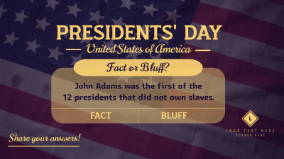 Presidents' Day Quiz  Facebook event cover Image Preview