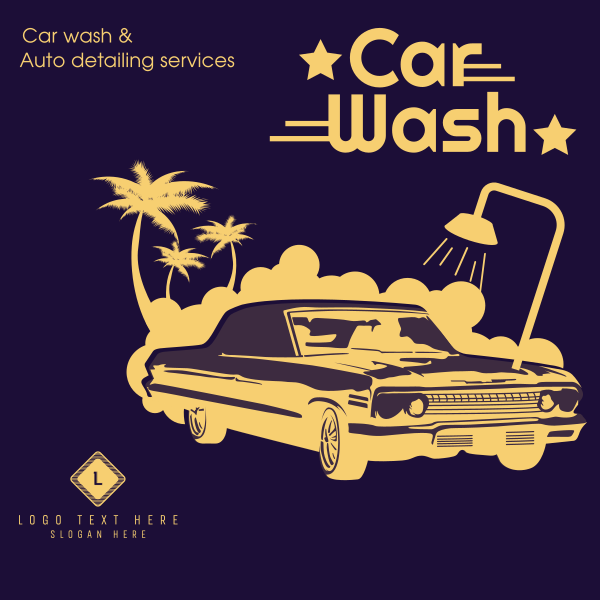 Vintage Carwash Instagram Post Design Image Preview