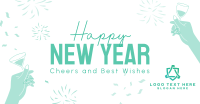 New Year Toast Greeting Facebook ad Image Preview