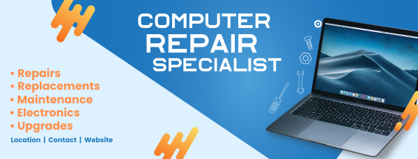 Computer Repair Specialist Facebook Cover Design Image Preview