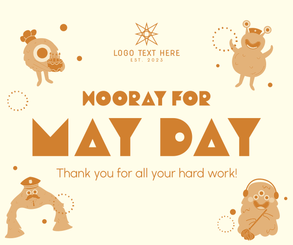 Hooray May Day Facebook Post Design Image Preview