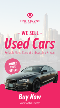 Used Car Sale TikTok Video Image Preview