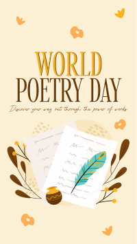 Poetry Creation Day Instagram Story Design