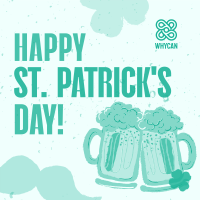 St. Patrick's Beer Greeting Instagram Post Design