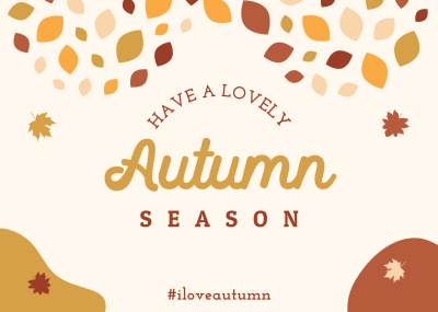 Autumn Leaf Mosaic Postcard Image Preview