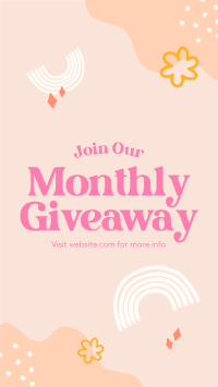 Monthly Giveaway Facebook Story Design