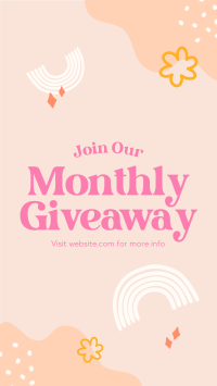 Monthly Giveaway Facebook story Image Preview