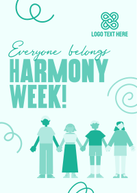 United Harmony Week Flyer Design