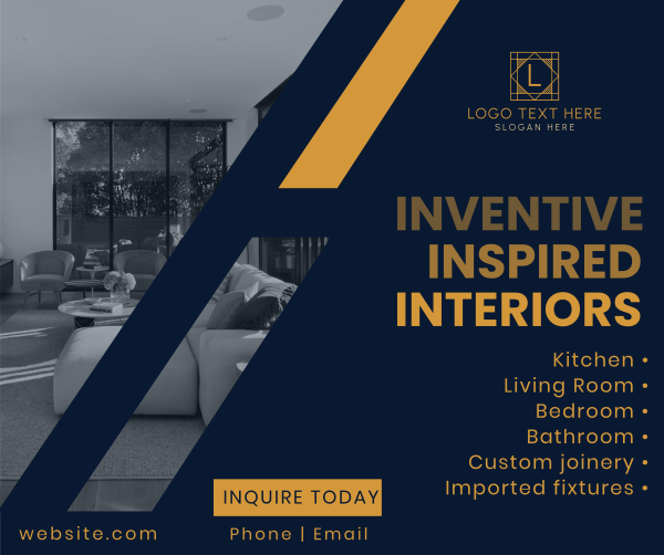 Inventive Inspired Interiors Facebook Post Design Image Preview