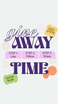 Simple Giveaway Steps Instagram Reel Design