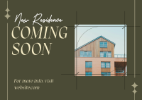 New Residence Coming Soon Postcard Image Preview