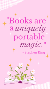 Book Magic Quote Facebook Story Image Preview