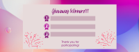 Aesthetic Giveaway Winners Facebook Cover Design