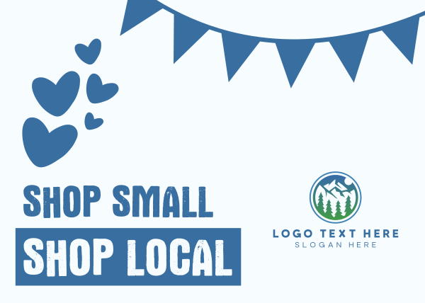 Shop Small Shop Local Postcard Design Image Preview