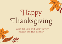 Happy Thanksgiving Postcard Design