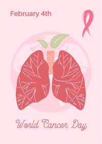 Lungs World Cancer Day  Flyer Design