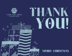 Christmas Party Gifts Thank You Card Image Preview