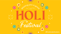 Holi Fest Burst Facebook Event Cover Design