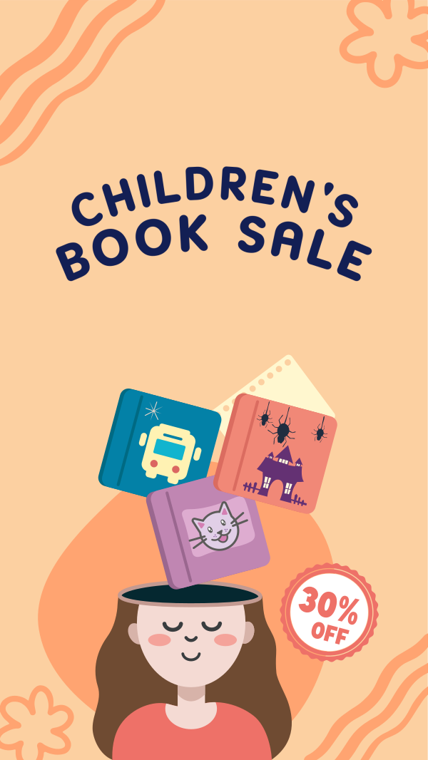 Kids Book Sale Instagram Story Design Image Preview