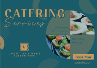 Food Catering Services Postcard Design