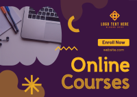 Online Education Courses Postcard Image Preview