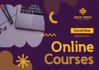 Online Education Courses Postcard Image Preview