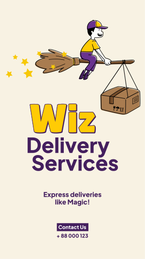 Wiz delivery services Instagram story