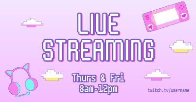 New Streaming Schedule Facebook ad Image Preview