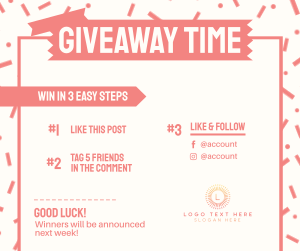 Giveaway Confetti Facebook post Image Preview