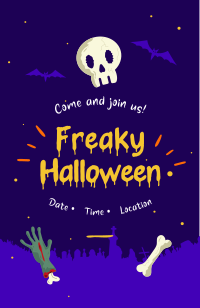 Freaky Halloween Invitation Design