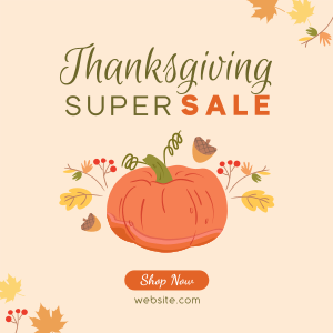 Thanksgiving Pumpkin Sale Instagram post Image Preview