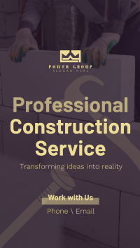 Construction Specialist Instagram Story Design