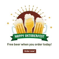 Cheers Beer Oktoberfest Instagram Post Design