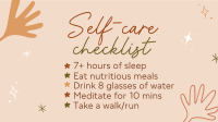 Self care checklist Facebook event cover Image Preview