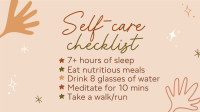 Self care checklist Facebook Event Cover Image Preview