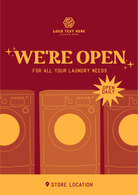 Laundry Store Hours Flyer Image Preview