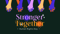 Stronger Together this Human Rights Day Facebook Event Cover Design