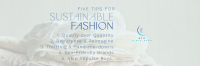 Chic Sustainable Fashion Tips Twitter Header Design