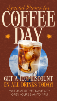 Retro Coffee Day TikTok Video Image Preview