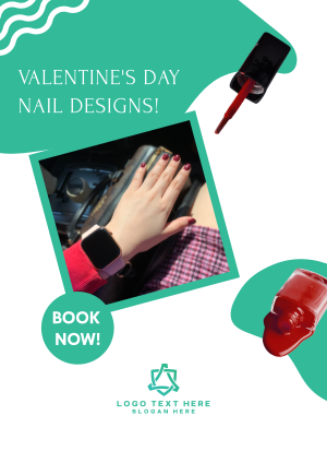 Red Valentine's Nails  Flyer Image Preview