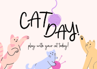 Cat Playtime Postcard Image Preview