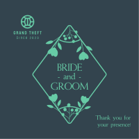 Wedding Thank you for your presence  Instagram Post Design