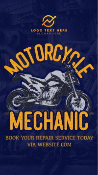 Retro Motorcycle Mechanic Instagram Story Design