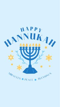 Hanukkah Menorah Greeting Facebook story Image Preview