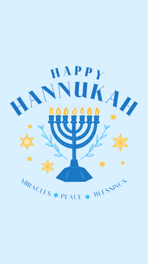 Hanukkah Menorah Greeting Facebook story Image Preview