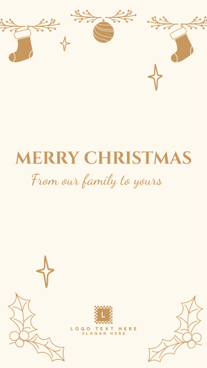 Ornamental Christmas Greeting Facebook story Image Preview