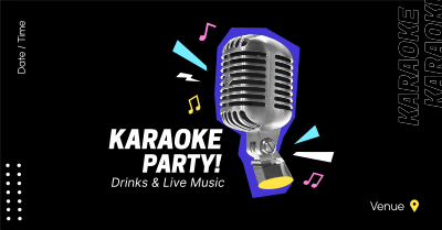 Karaoke Party Mic Facebook ad Image Preview